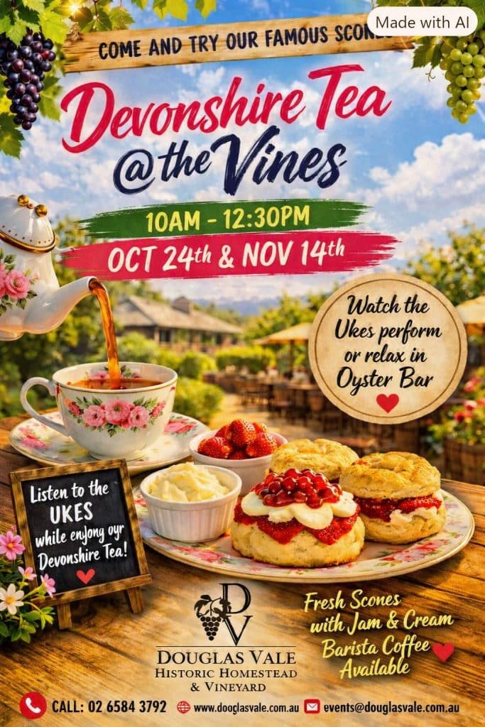 Devonshire Tea @ The Vines next on